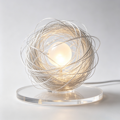 Art Woven Birdcage Night Light