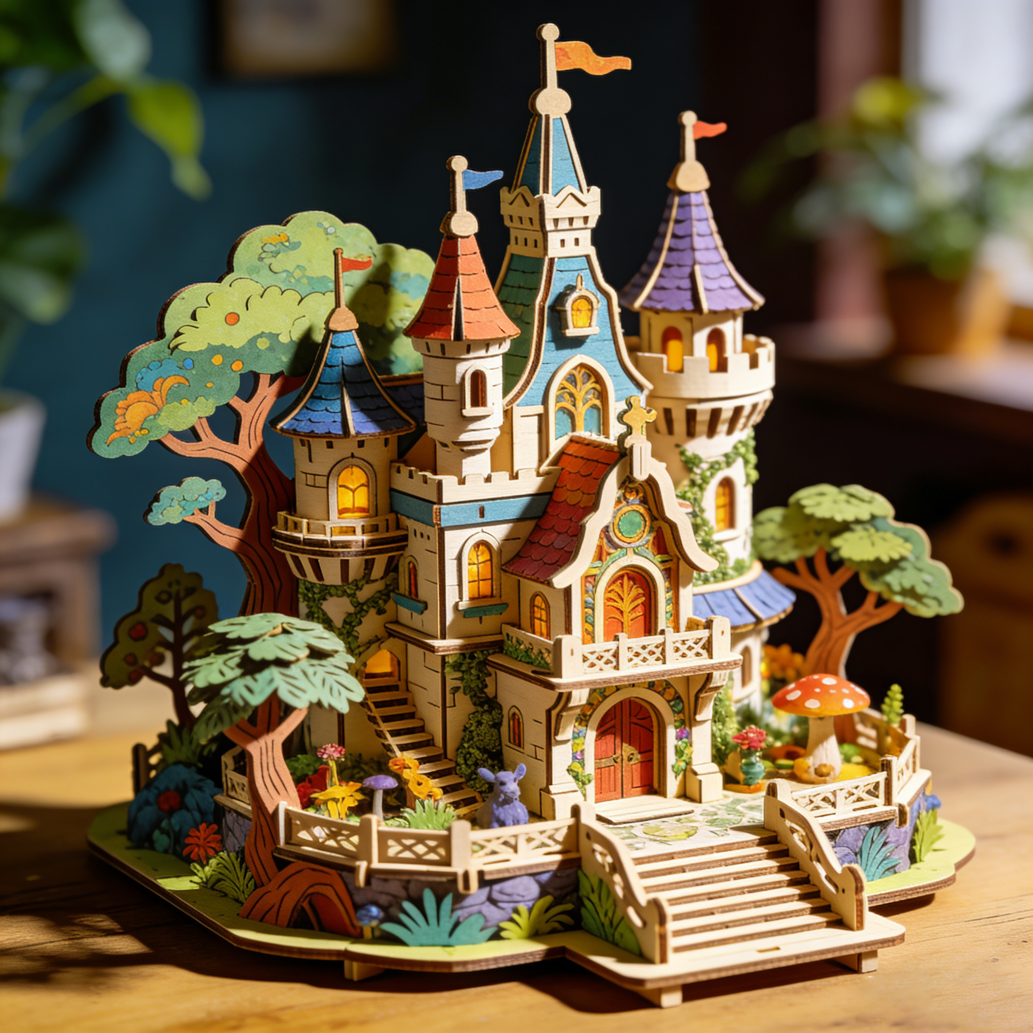 Enchanted Forest Castle 3D Wooden Puzzle