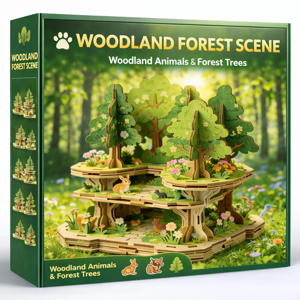 Spring Forest 3D Wooden Puzzle Scene